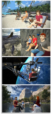 Virtual Reality collage of photos